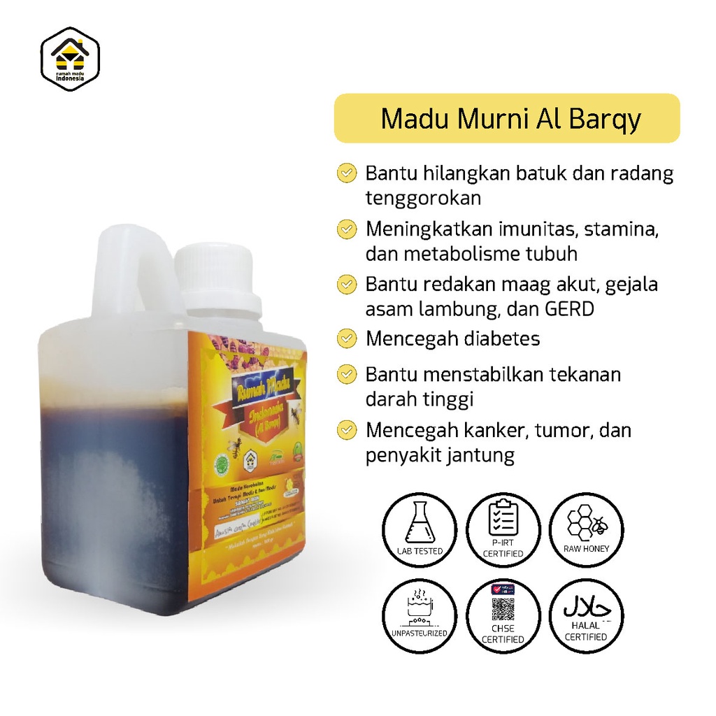 Madu Murni Asli Original Tanpa Campuran Raw Honey 500gr