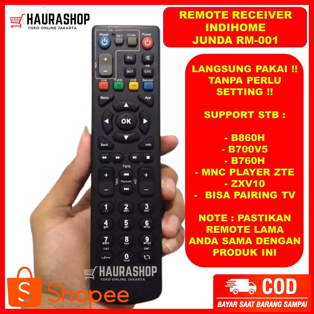 Remot Remote STB IndiHoy ZT3 B-860H B-760H B700v5 Junda RM-001