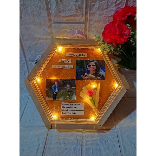 Hexa Flower In Frame Foto Murah Meriah