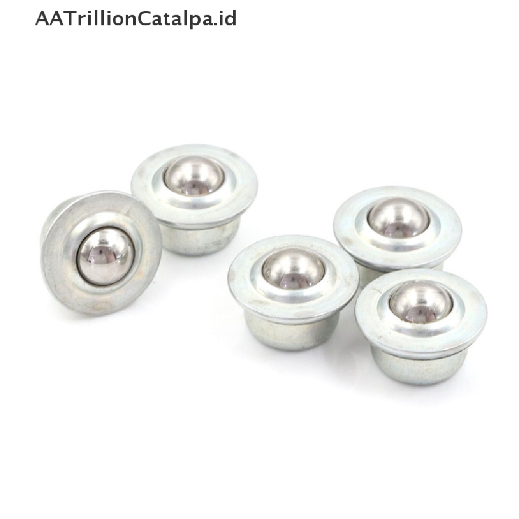 5 Pcs CY-15H 32mm Ball Bearing Unit Conveyor Roller Wheels Bahan Metal