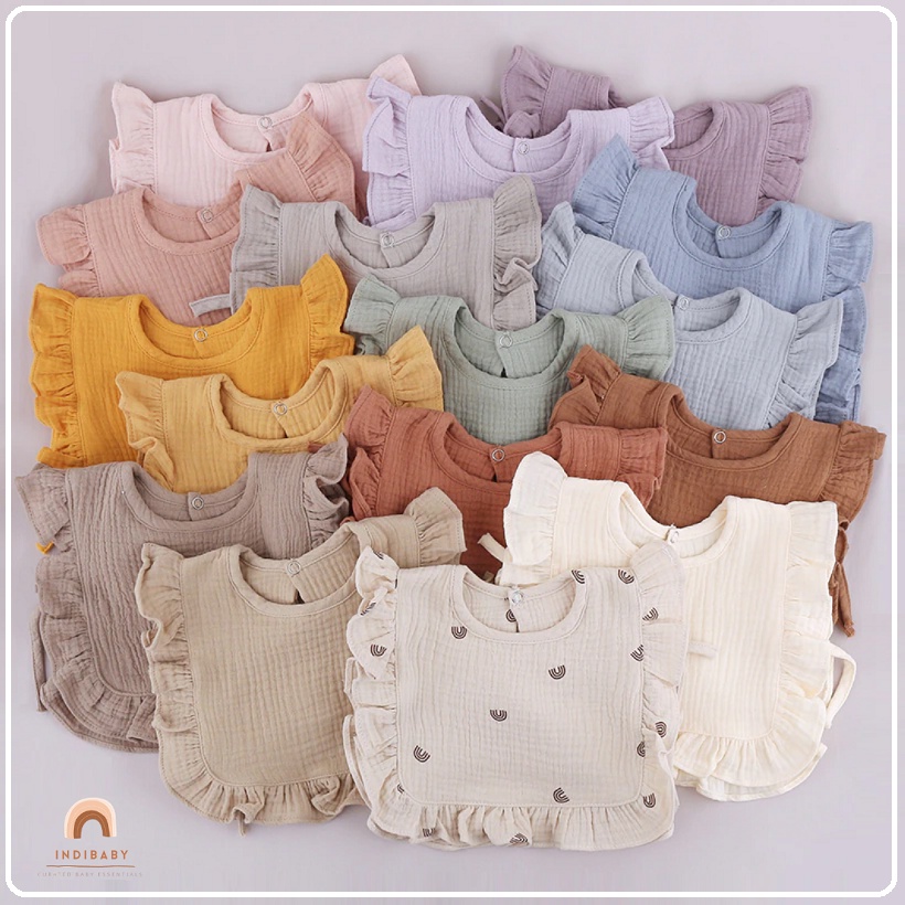 Indibaby Muslin Bib | Celemek Bayi