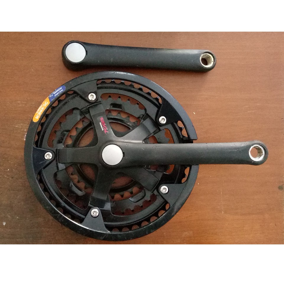 CRANK GEAR SHIMANO 70GS BIOSPACE MADE IN JAPAN GIR OVAL TENGAH 28-38-48 T SEPEDA BALAP MTB NOS