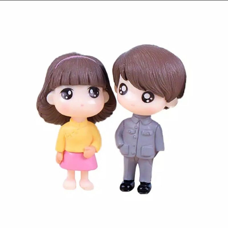 MINIATUR COUPLE PASANGAN SWEET LOVE NATAL WEDDING MERRY CHRISTMAS MINIATUR RESIN BONEKA