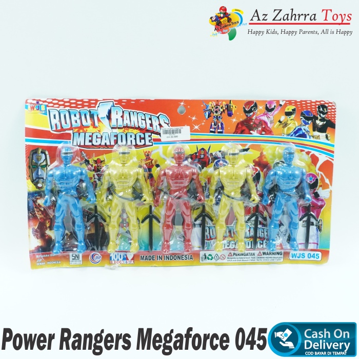 Mainan Anak Figure Robot 5Pc Plastik Robot Rangers Megaforce 045