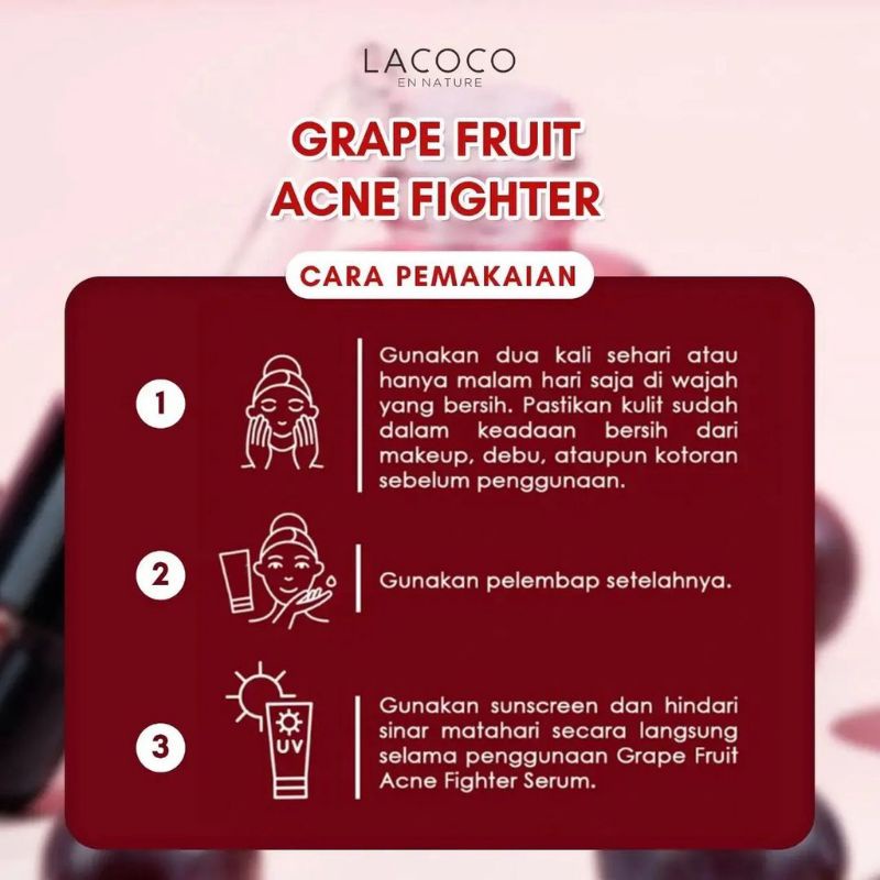 LACOCO Grape Serum| Lacoco Grape Serum anti jerawat| Lacoco serum jerawat
