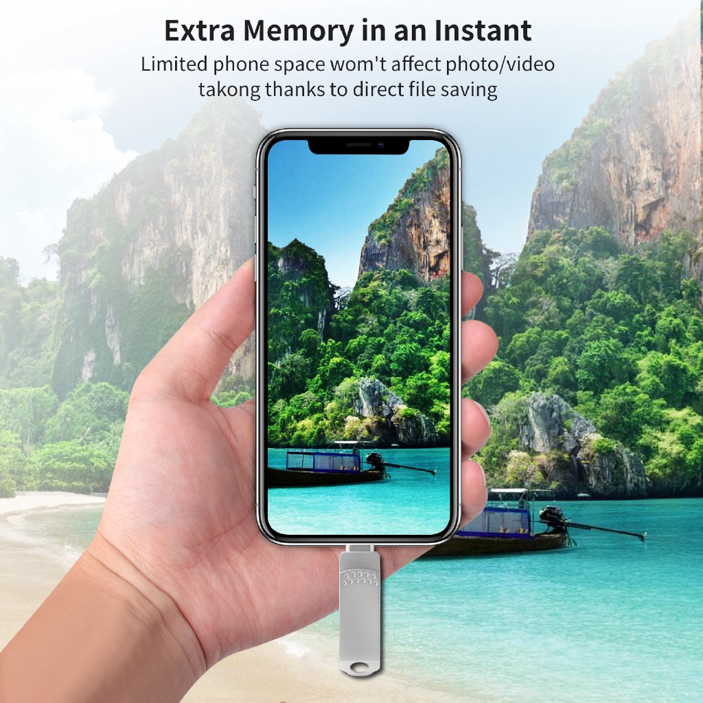 Flash Disk USB OTG 3in1 untuk iOS / iPhone / Android