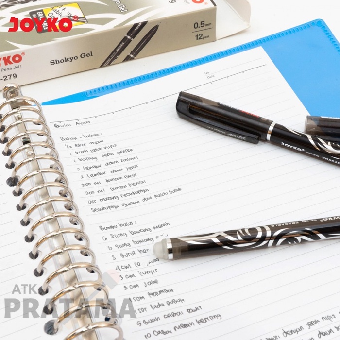 

SALE HABISIN STOCK!! JOYKO GP-279 GP-322 Erasable Gel Pen Pulpen Bisa Di Hapus Hitam Biru ATK PRATAMA