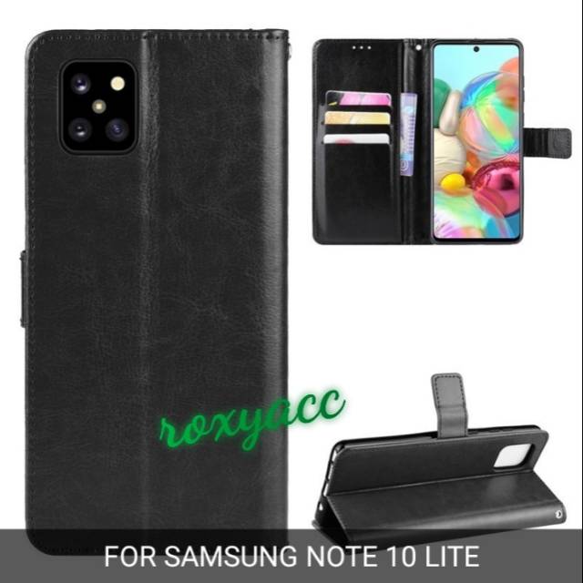 SAMSUNG GALAXY NOTE 10 Lite FLIP CASE LEATHER  MODEL DOMPET BERBAHAN KULIT