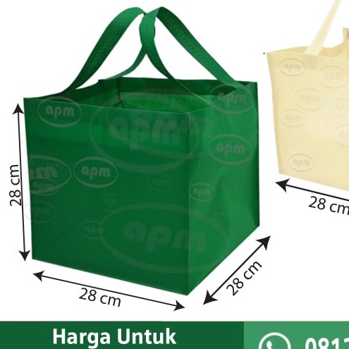 

TERBARU Tas Spunbond Kotak Ukuran 28x28x28 (Tas Jahit) - Hitam