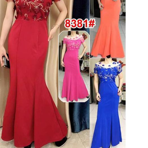 ♝ 8381# gaun panjang duyung import pesta ⅎ