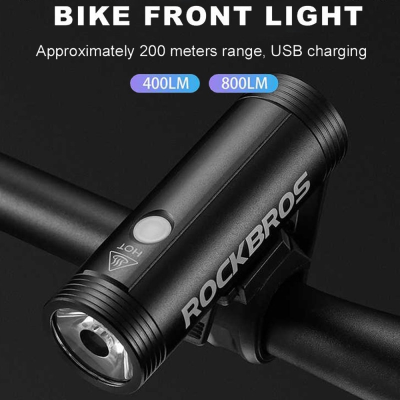 Lampu Sepeda USB Rechargeable 2000mAh 400 Lumens Waterproof Alumunium