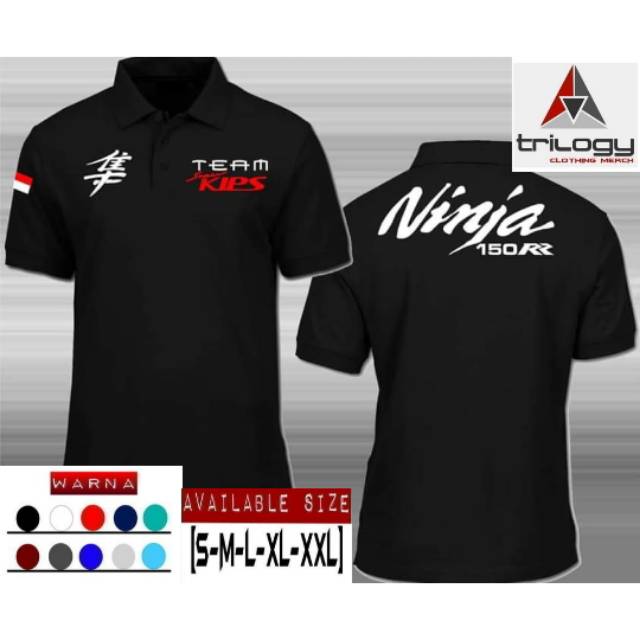 KAOS KERAH NINJA TEAM KIPS NINJA 150 RR (READY SIZE S-XXL)