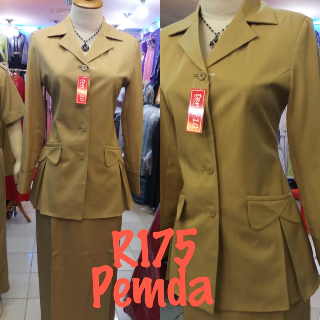 Baju Pemda Pns Pdh Guru Pegawai Dinas Wanita Import Shopee Indonesia