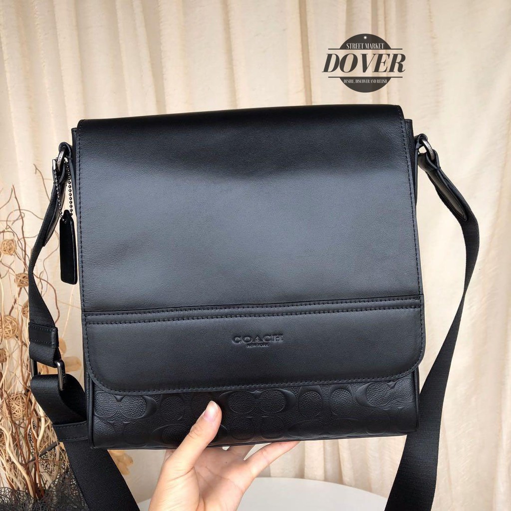 

Coach Houston Map Leather Bag in Signature Canvas Black Embosse - ORIGINAL 100%