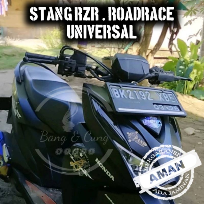 LENGKAP Stang Setang Stir Fatbar RZR Beat Street Cb150R Satria FU RX King Roadrace Hitam Crhome