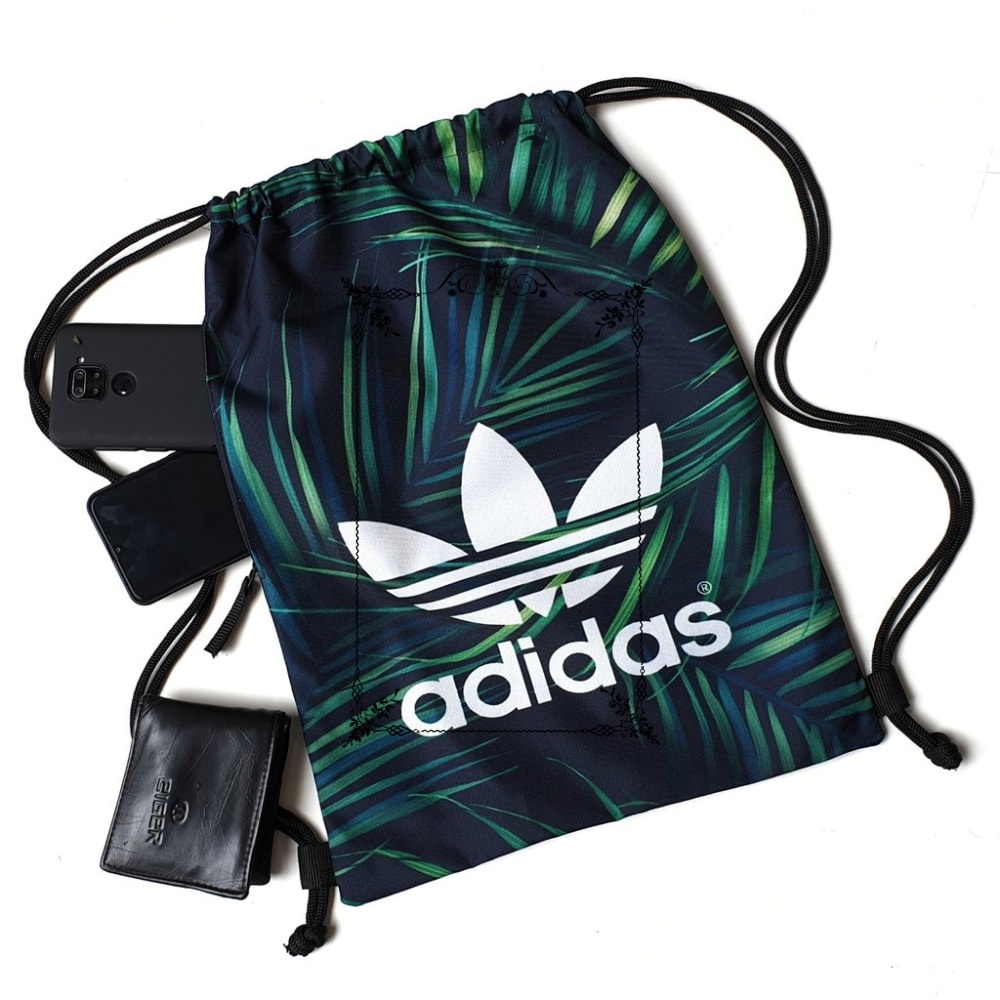 Promo Tas Serut / Gymsack / String Bag Futsal Sepak Bola Olahraga Adidas Daun Keren