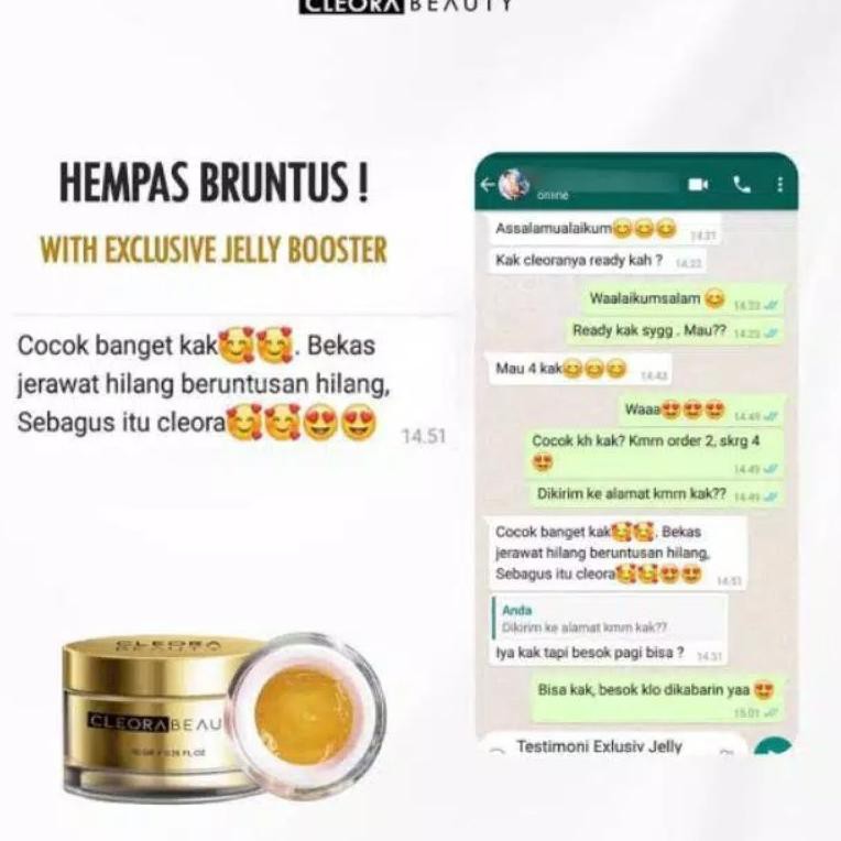 K3ek!n!4nh CLEORA BEAUTY JELLY BOOSTER PEMUTIH WAJAH SKINCARE WANITA GLOWING PENCERAH WAJAH SERUM PE