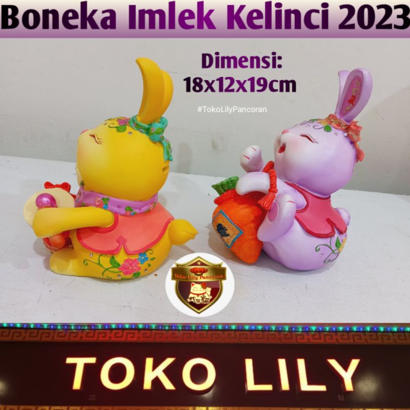 Pajangan Imlek Shio 2023 / Hiasan Imlek / Dekorasi Imlek / Patung Kelinci Imlek