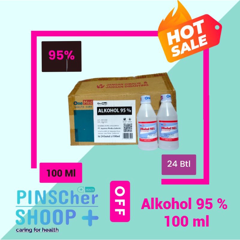 Alkohol Antiseptik 95 % Onemed 100 Ml Per Karton (24 btl)