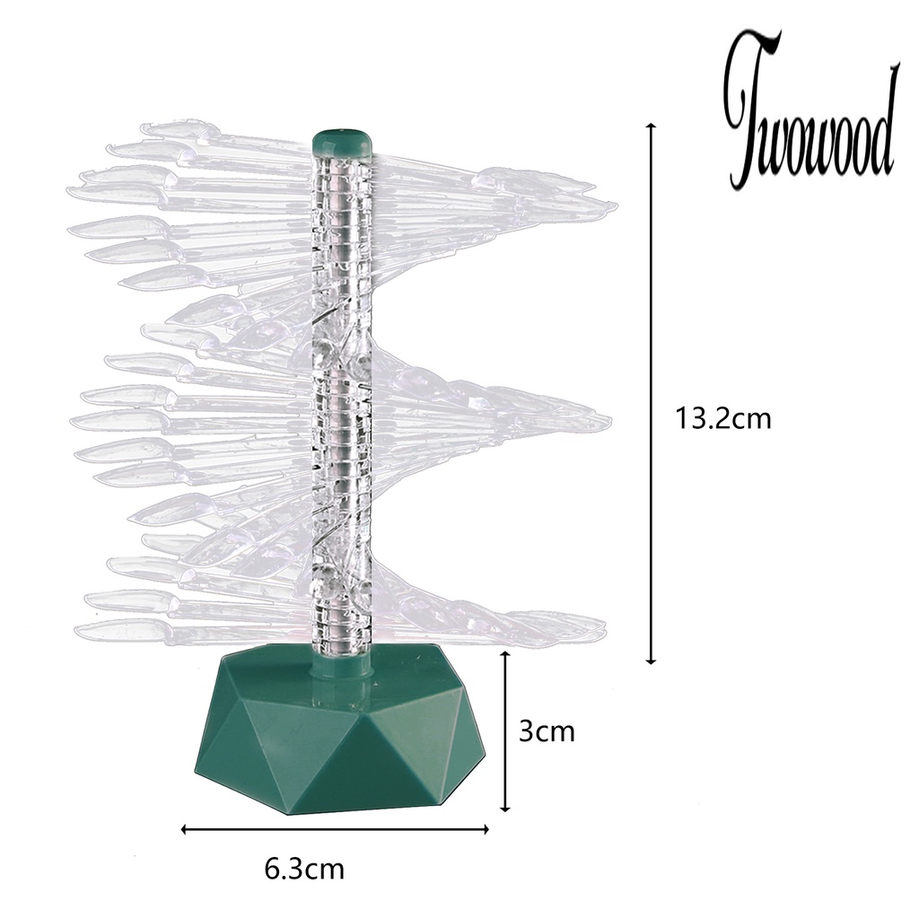 Twowood 1 Set Stand Display Kuku Palsu Bentuk Spiral Ringan Reusable DIY