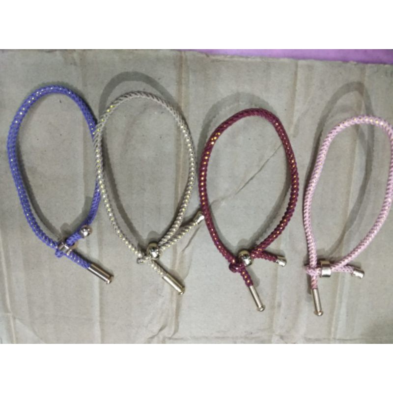 (free stoper)gelang tali pandora gliter/ gelang tali serut/ pandora gliter serut