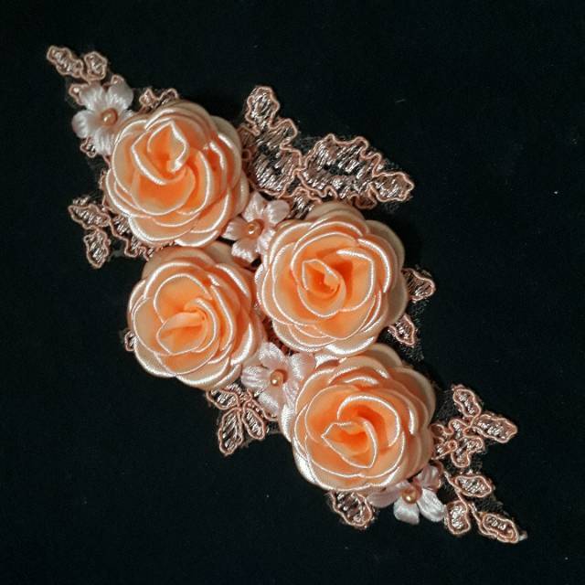 Headpiece hijab salem peach aksesoris hijab wedding pengantin wisuda