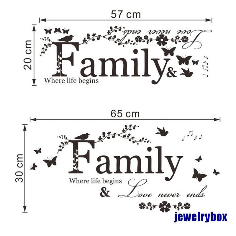 Stiker Dinding Desain Family Bahan Vinyl, Dapat Dicopot