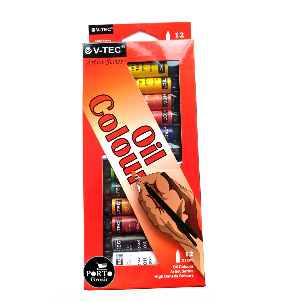 

V-TEC OIL COLOURS 12 ML / V TEC CAT MIINYAK 12 WARNA