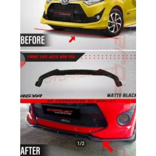 lips bumper agya TRD. dan ayla 2016 samapy 2022