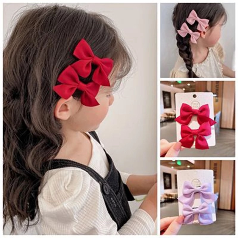 2 Pcs Jepitan Pita Anak Perempuan Cewek Korea Lucu Aksesoris Rambut Anak Jepitan Anak Ikat Rambut