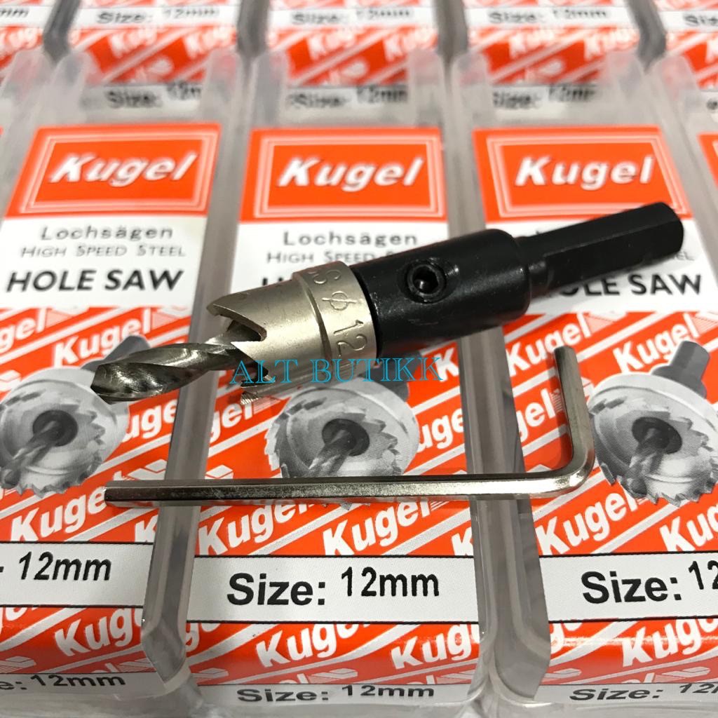 KUGEL HOLE SAW BESI H.S.S 12 mm - MATA BOR BESI HSS ORIGINAL 