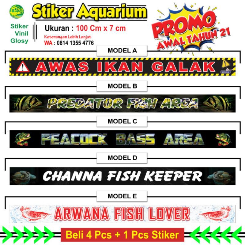 Stiker Awas Ikan Galak