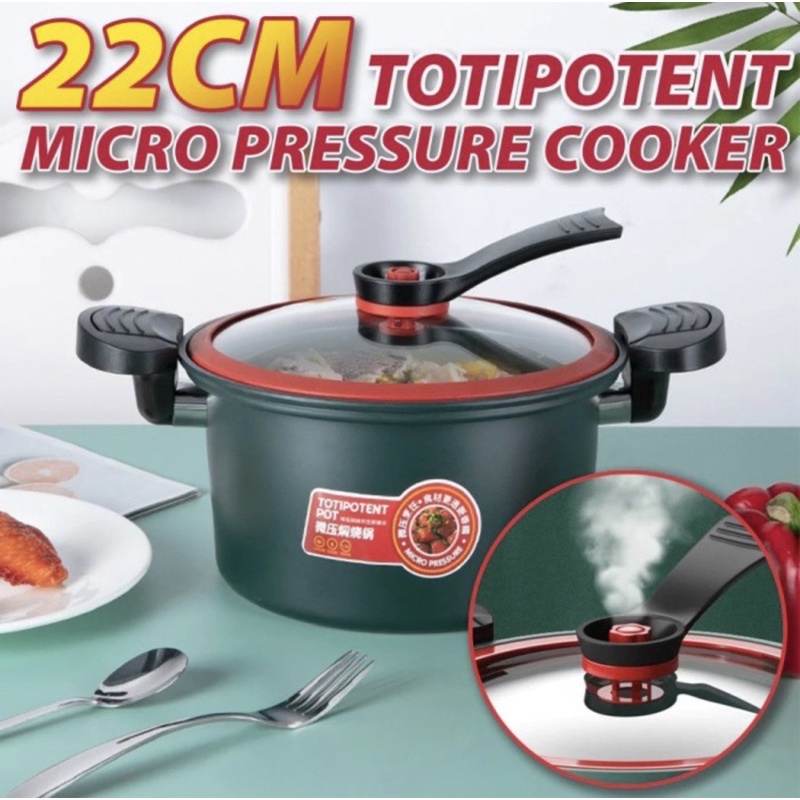 PANCI PRESTO 3.5 L TELFON 22CM MICRO PRESSURE COOKER SOUP POT NEW