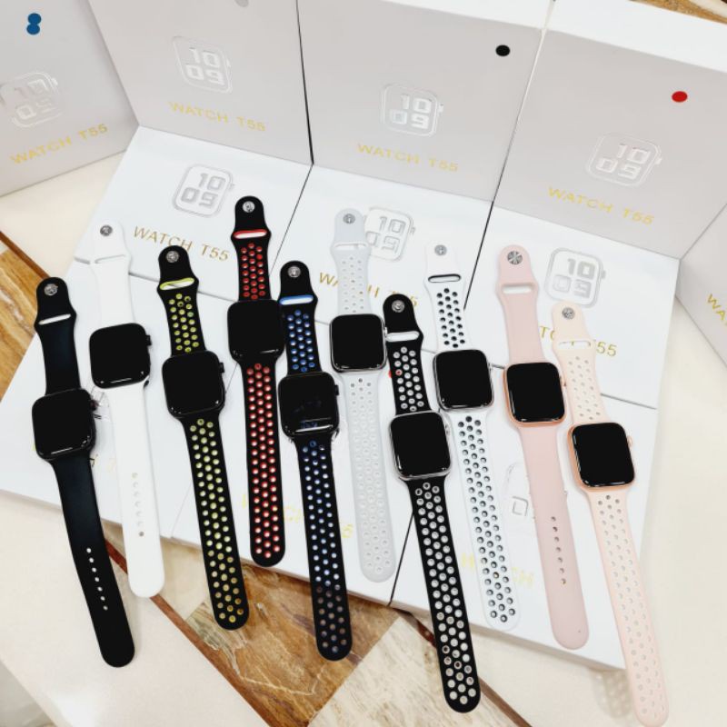 Jam tangan SMARTWATCH T55 Double Strap Bisa Telfon Dan Ganti Walpaper / SmartWatch T55 Double Strap Layar Cerah (Bisa Telponan, Custom Foto ,Notifikasi dll ) Jam Tangan Pintar