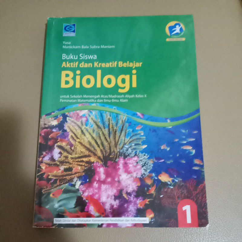 Jual Buku Biologi Kelas Sma 10 X, Yusa, Manickam Bala Subra Maniam ...