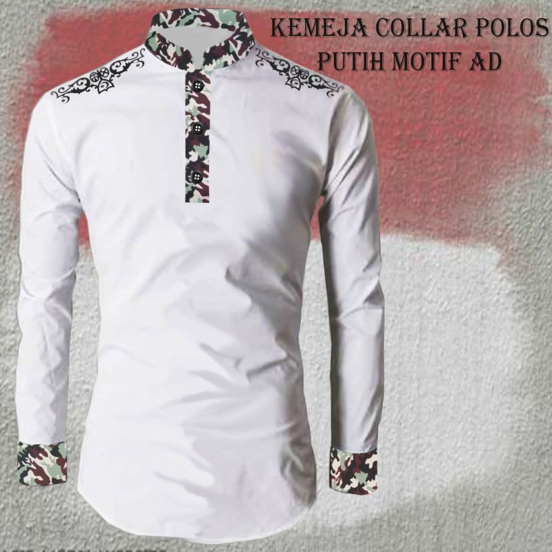 kemeja koko motif loreng/army