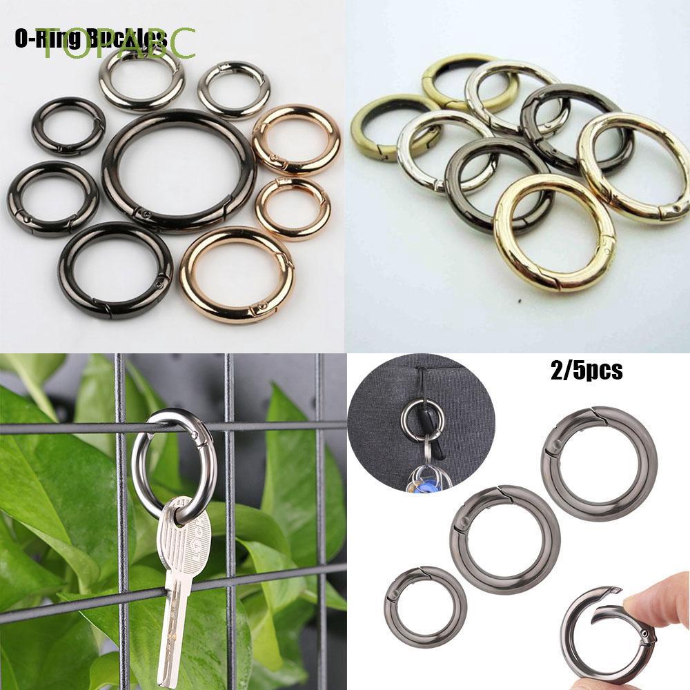 2 5Pcs Cincin Pengait dengan Bentuk Bulat  Warna  Hitam 