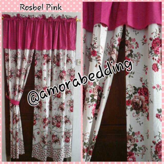 Gorden rosbel pink jual gorden gorden kamar  gorden pintu  