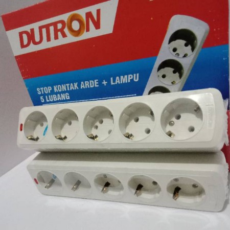 STOP KONTAK DUTRON ARDE + LAMPU 5 LUBANG COLOK COLOKAN SAMBUNGAN LISTRIK KUNINGAN ASLI 5 LOBANG TANPA KABEL