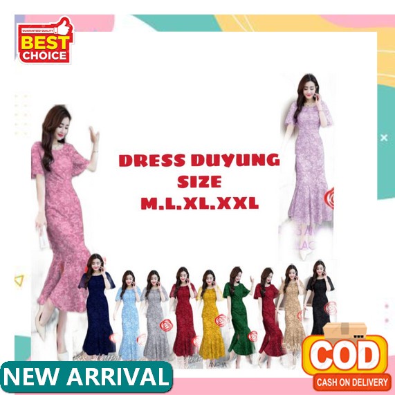 [Ethnes] 3236 Dress Pesta Wanita Import China 🇨🇳 Bahan Brukat + Furing Premium - 90 Dres Amelia Jumb