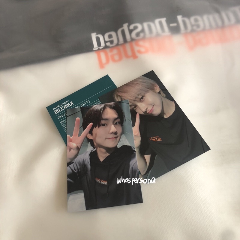Official Photocard & Uniform Canvas Bag Enhypen Dimension: Dilemma PC Jungwon & Sunoo