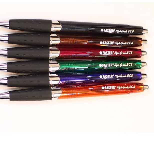 

Murah. Faster Ballpoint/ Pulpen EC8, 0.7mm isi 12 pcs- Black - Top Selling
