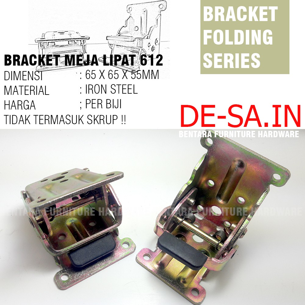 ML- 612 BRAKET KAKI MEJA LIPAT 612 ENGSEL SIKU SUDUT PENGUNCI PENCET MEJA SOFA RANJANG BED - Lot Locking Hinges Table Leg Fold Bracket Hinge