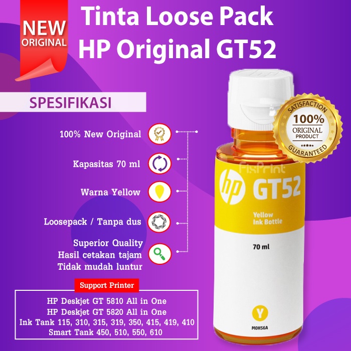 Tinta Original Loospack Gt51 Gt52 Ori No Box Inktank 115 315 415 CMYK