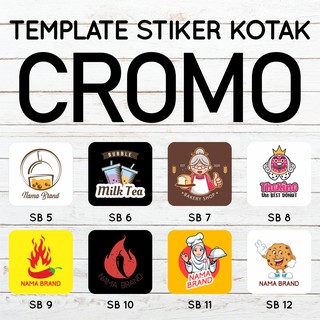  CROMO CETAK  STIKER  PERSEGI LABEL PERSEGI LABEL NAMA  