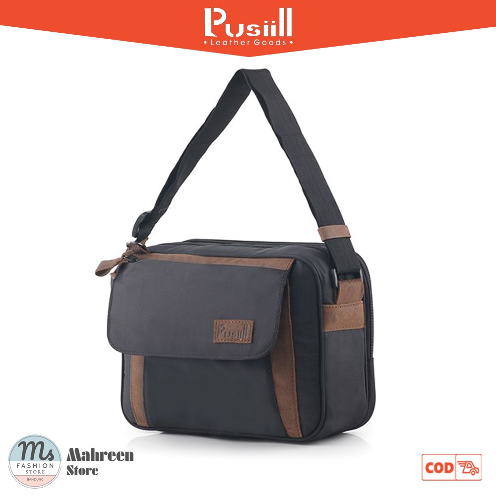 Tas Sling Bag Tas Selempang Pria Premium Komb. Kulit Original Pusiill | XM 039