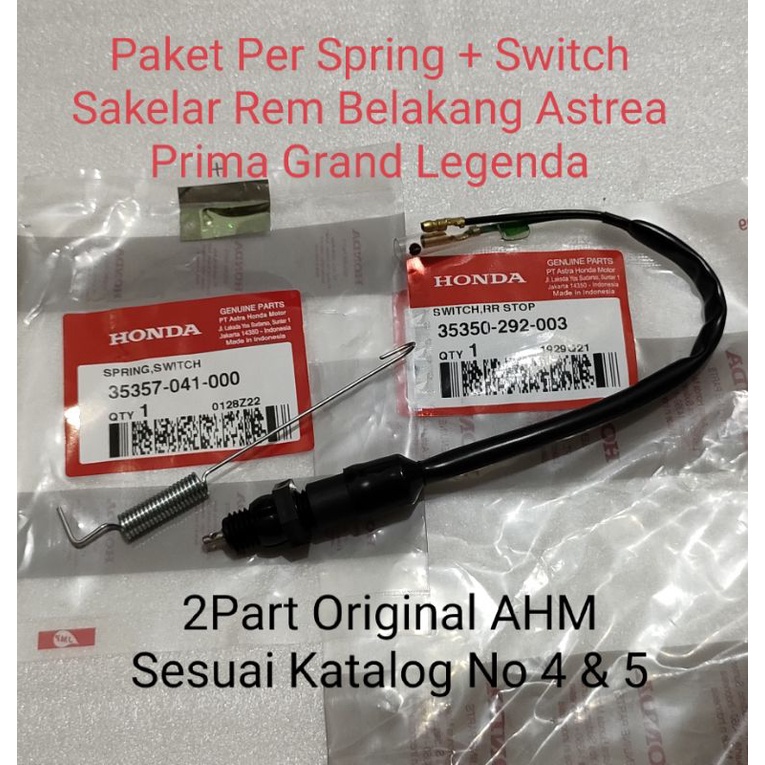 Paket Per + Switch Rem Belakang Astrea Prima Grand Legenda 2Part Ori AHM