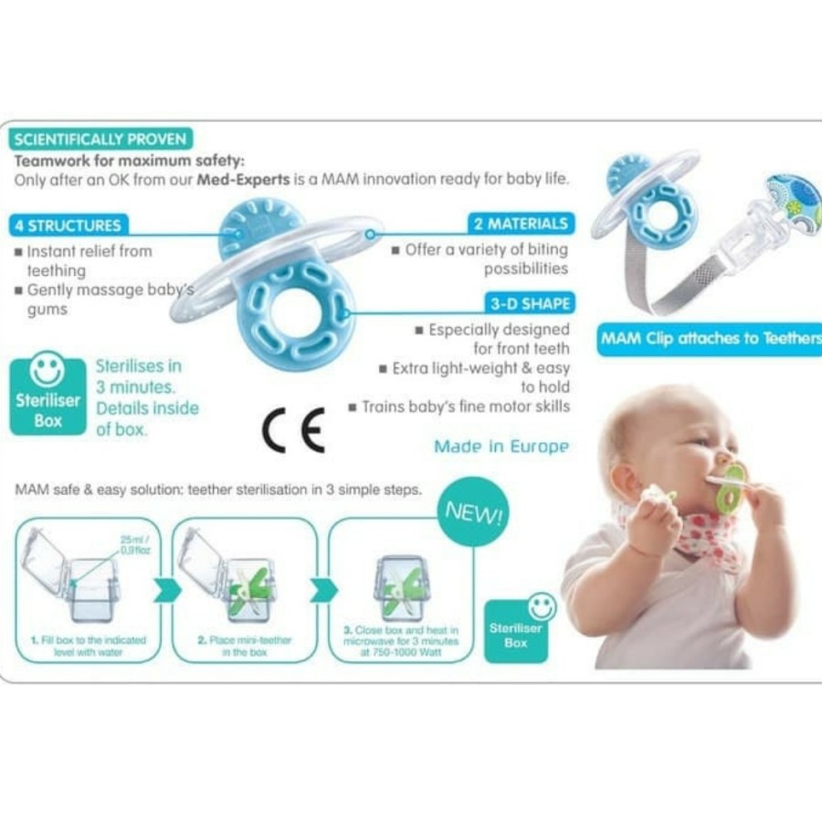 Mam Bite &amp; Relax Phase 1 (2m+) - Gigitan Bayi - Teether Gigitan Bayi