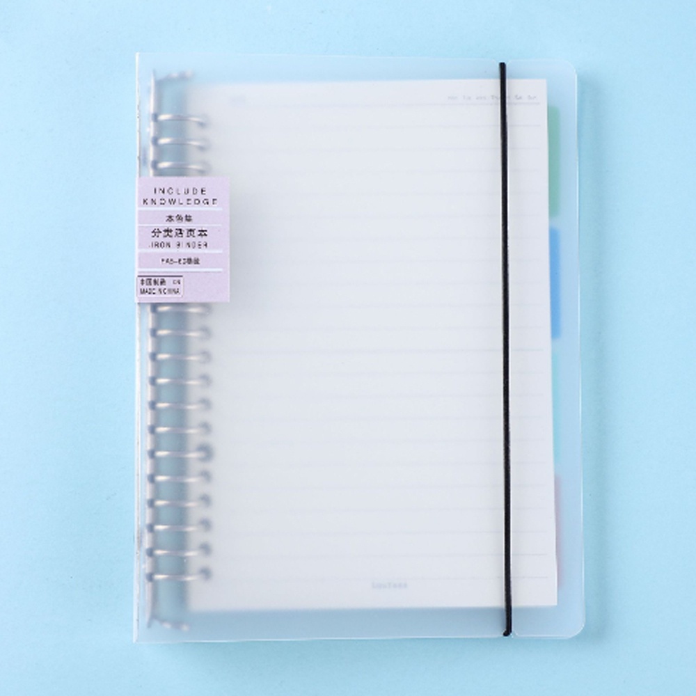 【COD Tangding】Buku Loose Leaf / Loose Leaf 60 Halaman Warna Permen Transparan Portable Untuk Pelajar
