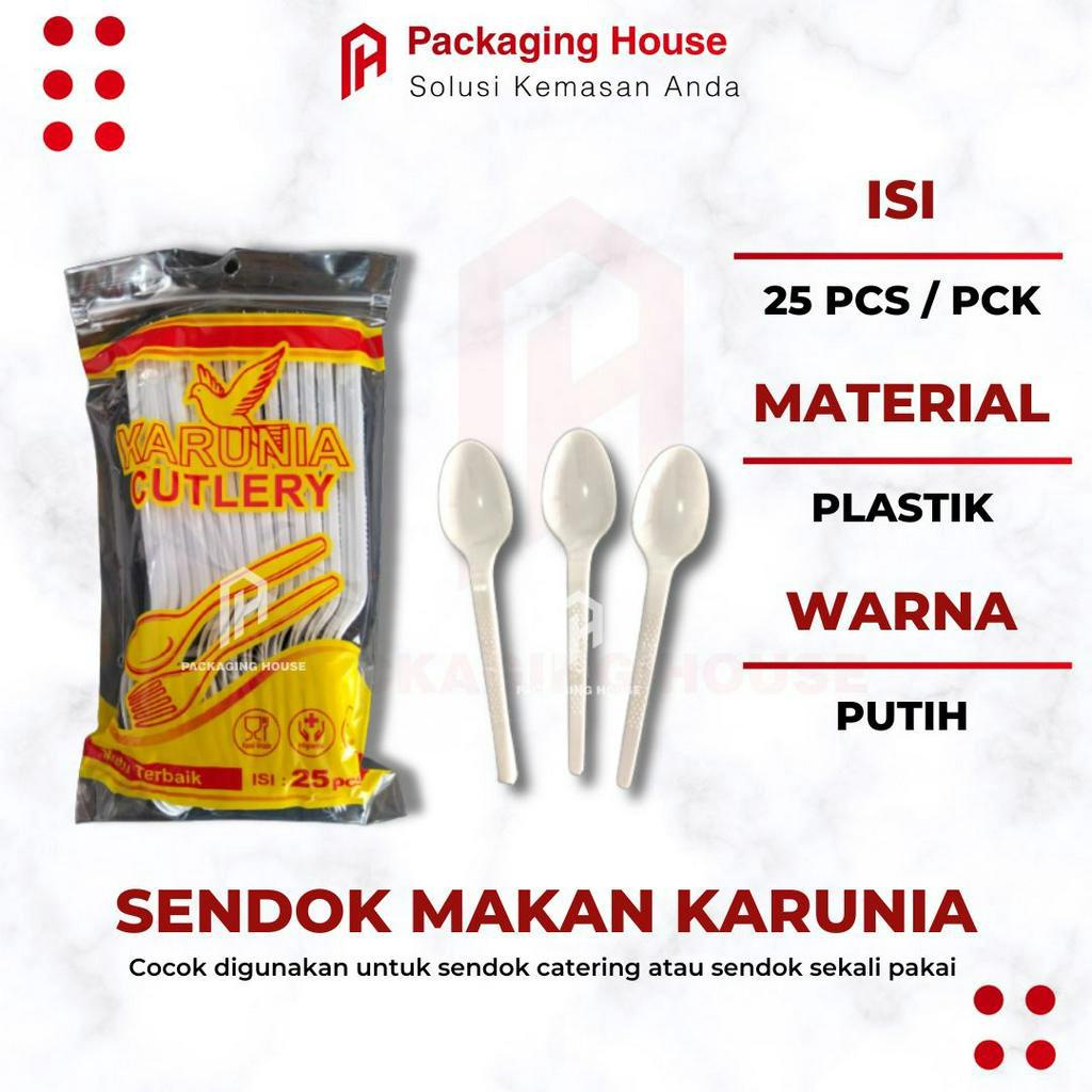 Sendok Makan Krunia | Sendok Makan Plastik Putih | Sendok Plastik |Sendok Makan Plastik Murah |